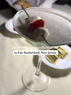 would you try a Mozzarella Martini? 🍸  the soft + savory cocktail is a blend of mozzarella water and vodka, topped with fresh tomato and a mini cheese ball. we definitely had some thoughts…  Follow @themontclairgirl for more NJ fun!  #montclairgirl #montclairnj #montclairnewjersey #eastrutherford #eastrutherfordnj #njeats #njfoodie #njmartini #newjerseyrestaurants #njcocktails #bergencountygirl #mozzarellamartini #thingstodonj #njthingstodo 