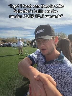 BEST LINE EVER?!! @Sesh #wastemanagement #golf #handshakebets #scottiescheffler #golftiktok 