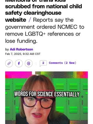 #lgbtqplus #lgbtqia #lgbtqiaplus #gender #transgender #inthenews #censorship #nationalcenterformissingexploitedkids #ncmec #missing #nonbinary #deadnaming #deadname 