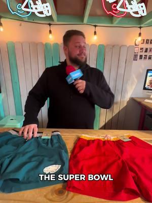 Who you got winning this Sunday? Will the Chiefs secure the three-peat? Will the Eagles have their revenge for Super Bowl LVII? We asked our Weekenders for their Super Bowl predictions. Bring on the spicy takes in the comments and check out the new swim for your favorite NFL team in the link in bio. #chubbies 