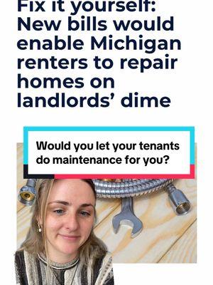 Would you let your tenants do maintenance for you? 🛠️#turbotenant #realestate #rentalproperty #realestateinvesting #maintenance #michigan #landlords #landlord #landlording #propertymanagement #proposedlaw #propertymanagementlife 