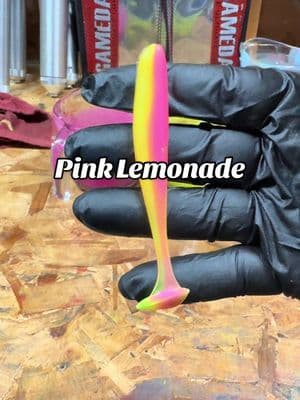 Now this custom was a lot of fun to make!  As we get closer to spring, Im always throwing a brighter color.  What do you think, will it catch?!  #pinklemonade #custombaits #baitmaking #fishinglures #swimbaits #foryoupage 