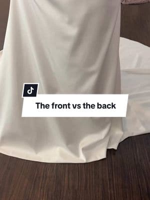 The front vs the gorgeous back!  #BrideToBe #orlandobride #solutionsbridal #2026bride #SayYesToTheDress #orlandoflorida 