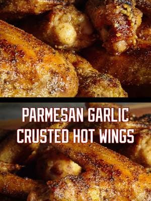 Parmesan Garlic Crusted Hot Wings – These wings are a guaranteed win for the Big Game! Ingredients: • Whole Chicken Wings • Heath Riles BBQ Garlic Jalapeño Rub • Heath Riles BBQ Parmesan Garlic Seasoning • ½ stick (¼ cup) butter • 1 teaspoon minced garlic   Directions: 1. Fire up your @recteq 700 (or pellet grill) to 400°F with @Royal Oak Charcoal Hardwood Pellets.  2. Pat the wings dry and refrigerate them overnight on a cooling rack for extra crispy skin (optional but worth it!).  3. Spray wings with @duckfatspray, then season all sides with Heath Riles BBQ Garlic Jalapeño Rub & Parmesan Garlic Seasoning. Let them sweat in while the grill heats.  4. Grill wings for 30 minutes, flip, and cook for another 20 minutes.  5. Melt butter and garlic in a cast-iron pan while wings cook.  6. Toss hot wings in the butter mixture, add a little more Parmesan Garlic Seasoning, and dig in! #heathrilesbbq #pitmasterheathriles #heathrilesbbqproducts #bbq #food #cooking #grilling #recipes #gamedayrecipes #football #chickenwings #parmesangarlic #hotwings