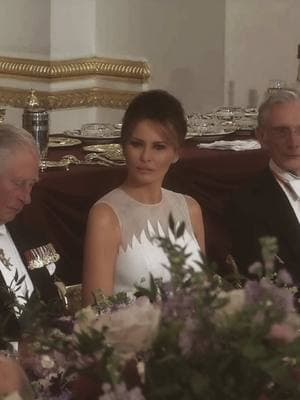 Buckingham Palace State Banquet Queen Elizabeth ii, Melania Trump, President Trump  #melaniatrump #queenelizabeth #presidenttrump #firstlady #elizabethii #melaniatrumpstyle #donaldtrump #flotus #page #fy #royalfamily #buckinghampalace 