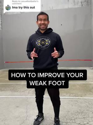 Full weak foot training video on my YouTube. Go check it out.  For the best week for training program in the world please visit strivemoretraining.com  Use code “tiktoker” for 50% off !  #strivemore #Soccer #football #futbol #futebol #fussball #fußball #calcio #workethic #grind #hardwork #preparation #fitness #soccerskills #soccergame #soccerplayer #footballhd #footballplayer #footy #footballtraining #soccertraining #soccerlife #soccergame #soccerskill 