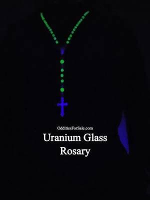 Radiance in every bead.  #radioactive #uv #uranium #roseary #oddities #odditiesshop #SmallBusiness #Jewlery #collections #glow #style #gothicstyle #gothic #giftsforhim 