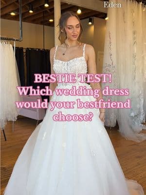 Send this to your bestfriend to see if they can guess your favorite wedding dress! 🤍💫 1 - Both Locations 2 - Both Locations 3 - Both Locations 4 - Both Locations 5 - Bon Bon Belle - Burlington  6 - Both Locations 7 - Both Locations Can’t visit us in-store? Phone orders also welcome - DM us for information! 💌  #Weddingdressshopping #weddingdress #2025bride #bonbonbelle #wibride #weddingdressinspo #2026bride #tagyourbestfriend #wedding #weddingdresstryon #bridal bridal shop, wedding dress inspiration, 2025 bride