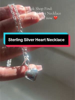 Loving my stearling silver heart necklace! ❤️  #heartnecklace #sterlingsilver #sterlingsilvernecklace #valentinesdaygift #vdaygift #loveatfirstfind 