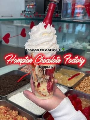 Places to eat in FL🌴: Hampton Chocolate Factory📍Tampa, FL. If you’re a fan of chocolate covered strawberries then you have the check out their specialty items for the month of February! 🍓🍫 📍615 Channelside Dr Ste 118, Tampa, FL 33602 #hamptonchocolatefactory #chocolatestrawberries #placestoeatintampa #chocolatecoveredstrawberries #february #ValentinesDay #floridafoodie #fyp #tampa #food #foodtiktok 