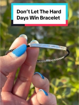 Don’t let the hard days win! A little bracelet reminder to never give up! #dontlettheharddayswin #bracelet #bracelets #motivation #motivational #jewelry #motivationaljewelry #positivity #positivejewelry #positivebracelets #meaningful #meaningfuljewelry #tiktokshoploveatfirstfind #loveatfirstfind #keepgoing #dailyreminder 