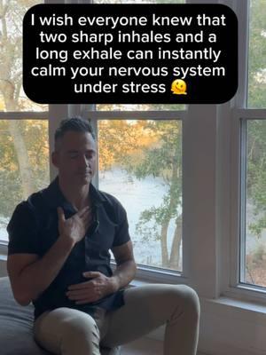 I wish more people knew how powerful breathing can be. Taking two sharp inhales followed by a long exhale—also known as the ‘physiological sigh’—can rapidly calm your nervous system and reduce stress. Research highlighted by @hubermanlab at Stanford University demonstrates that this simple technique is one of the fastest ways to regulate your body during high-stress or anxious moments. Breathwork is free, easy to do anywhere, and incredibly effective. Give it a try the next time you’re overwhelmed! #StressRelief #MentalHealth #physiologicalsigh #nervoussystemhealth #anxietyrelief #calmunderpressure #breathebetter #hubermanlab #breathingexercise #wellnessjourney #stressmanagement #fyp 