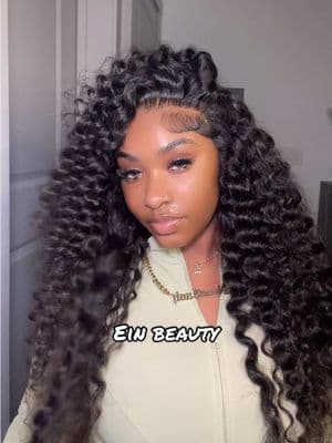 @EINbeauty Hair 😍 link in bio #naturalblackdeepwave #deepwaveflipover #deepwavewig #deepwavehair #deepwavewiginstall #fyp #viralvideos #wiginstall #gluelesswiginstall #curlyhair 