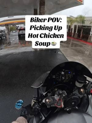 Gas station food be bussin😮‍💨 #bikelife#soup#yamaha#gas