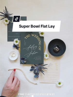 Super Bowl themed flat lay! Who are you rooting for? #SuperBowl #flatlay #weddingphotography #weddingdetails #eaglesfootball #chiefsnation #flatlayinspo 