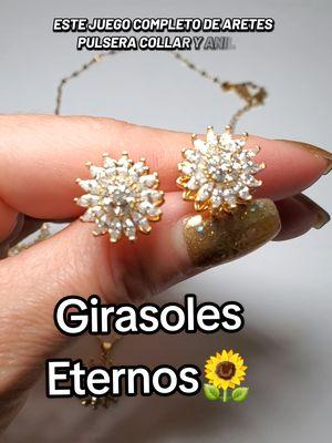 Tu chica amará este set😍girasoles eternos🌻 #jewerlygift #jewerly #tiktokshoploveatfirstfind #tiktokshoprestock #sunflowers #joyaspararegalar 