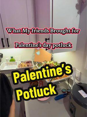 What my friends brought for Palestine’s Day Potluck 💖 #galentinesday #galentines #potluck #palentines 