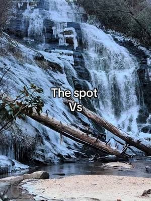 Spot vs shot #Hiking #hikers #hikingtiktok #hikingadventures #hiker #hikingculture #hikersoftiktok #waterfallsoftiktok #waterfall #waterfalls #southcarolina 