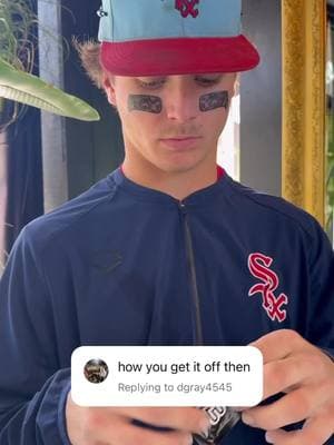 Soak that sucker with the removal wipe for at least 30 seconds and then wipe it right away 🫡  #eyeblack #blstk #baseball #football #athlete #sports #viral #drip #MLB #softball 