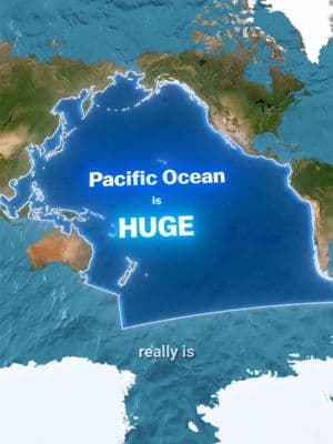 Pacific Ocean Is Much Bigger Than You Think 🌊 The Deepest Place on Earth ⬇️ Mariana Trench #pacificocean #pacific #ocean #marianatrench #mariana #challengerdeep #usa #unitedstates #states #isolatedplace #remoteplace #iss #pointnemo #learn #map #maps #geography #history #viralfact #facts #fyp #interestingfact #geotok #historytok 