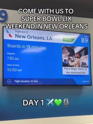 Day in my life’s are BACK 🦅 #superbowlweekend #superbowllix #SuperBowl #philadelphiaeagles #philly #eagles #gobirds #neworleans #nola #radiorow #mediarow #missriver #shaqsfunhouse #easports #maddenbowl #adamdevine #yunggravy #chrislong #tyreekhill #drewbrees 