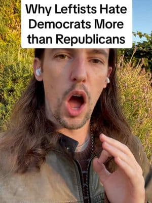 Why leftists often hate democrats more than republican. Credit for this metaphor: Dave Anthony, Dollop Podcast #fyp #politics #politicalpsychology #psych #psychology #democrat #republican #liberal #leftist #socialist #progressive #politicstiktok #hate 