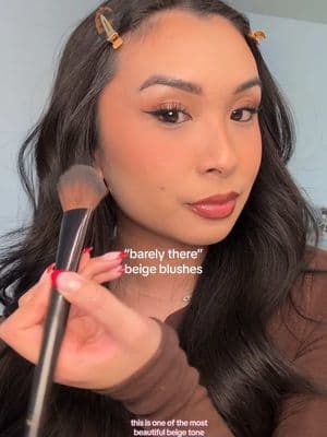 “barely there” beige blushes for my gals who love a more natural blush look! 🌸💗 @MAC Cosmetics USA  @Laura Mercier  @rhode skin  #beige #beigeblush #barelythere #barelytheremakeup #naturalblush #cleangirl #cleangirlmakeup #cleangirllook #mediumtan #filipina #southeastasian #jenikkafn 