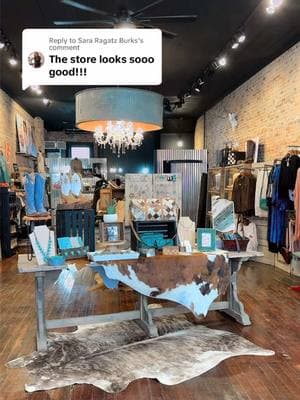 Replying to @Sara Ragatz Burks Trying to keep our stall looking sharp for our herd! 😉🐴✨ Thanks for noticing! Now the real question is… which piece is calling your name?! 👀👢#brokerleather #iowaboutique #AuthenticTurquoise #ClassyCowgirl #RusticChic