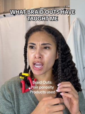 Braid outs have taught me so much about my hair porosity and what products to and not to use #braidout #hairporosity #blownouthair 