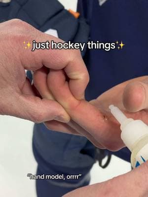 and somehow super glue on cracked skin still isn’t the weirdest thing we’ve seen #milhockey #milwaukee #milwaukeeadmirals #hockey #hockeytok 