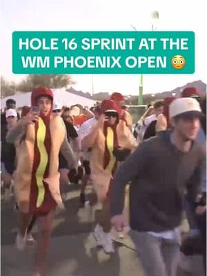 The annual early-morning SPRINT to the 16th hole on Saturday at the WM Phoenix Open! 🏃‍♂️⚡️ @3PiecesofPecan  🎥 @PGATOUR  #golf #golftok #golftiktok #wmphoenixopen #wmpo #scottsdale #PGATOUR #run #Running #sprint #crowd #sports #sportsfans 