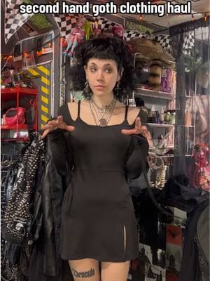 You can here my jewelry jingling in the voiceover I can't help it #gothic #secondhand #platoscloset #platosclosethaul #thrifthaul #usedclothes #gothfashion #upcycling #gothicstyle #gothstyle #gothclothes #tradgoth #gothaesthetic #gothlife #gothaesthetic 