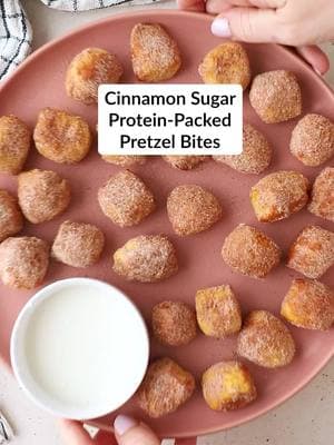 "I’m partnering with The Vitamin Shoppe to share these Cinnamon Sugar PROTEIN-PACKED Pretzel Bites that would be perfect as a sweet treat for the BIG GAME tomorrow! These are SO easy to make and such a fun way to get in some extra protein! PLUS, they require just a few simple ingredients to make." - @Food with Feeling 🥨🏈 #TheVitaminShoppe #BodyTech #Recipe #gameday #gamedayrecipes #protein #proteinpowder #pretzels #football