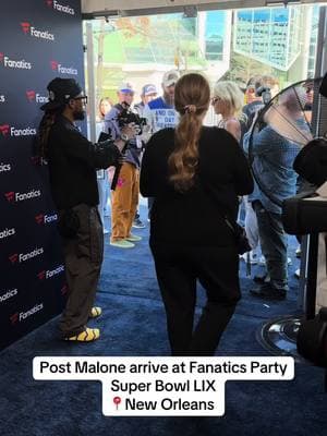 Post Malone arrives at the Fanatics Super Bowl Party in New Orleans. @Fanatics #fanatics #SuperBowl #superbowllix #neworleans #superbowlparty #postmalone 