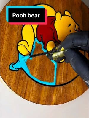 Satisfying Winnie the Pooh #satisfying #art #paint #woodworking 