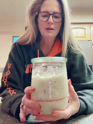 The attachment is so real!! #sourdough #starter #stiff #liquid #stiffstarter #dough #baking #breadtok #science #waste #discard 