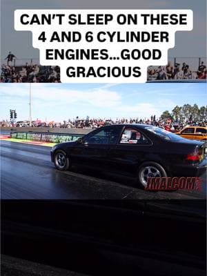 Can’t sleep on these smaller engines #dragracing #dragrace #JMalcom2004 #turbo #honda #vtec #fast #importcar #tunercar #speed #v6 #4cylinder #hotrod #streetcar 