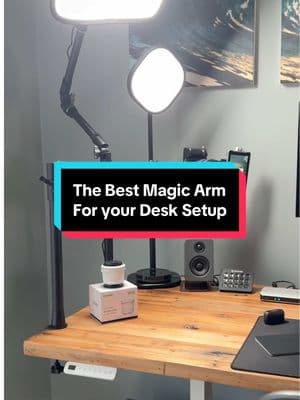 I found the best overall value for a magic arm for your desk setup. This arm from @RAUBAY will hold 4.4 lbs, so it’ll be great for your COB or LED panel lights, your camera or your mic.  I love all the angles you can get with the magic arm, and it’s extendable to each halfway across my desk.  I research everything way more than anyone should, and this was the best version I could find without spending $150+. It’s cheaper here on TikTok than anywhere else, and it shipped to me free in two days.  At first I got a similar priced one from Amazon and the mount was bending so much that I just returned it because it didn’t seem safe. I’m not risking a $2k camera on a $50 part unless it shows me it can handle it. This one seems to be a winner.  #creatorsearchinsights #raubay #contentcreator #contentcreatorgear #aputure #magicarm #cameragear #cameras #productphotography #desksetup #deskmount 