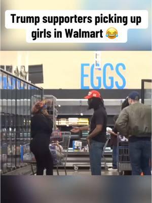 The other girl definitely vote for Kamala lol #creatorsearchinsights #cassadycampbell #trump #pickupline #rizz #pranks #walmart 