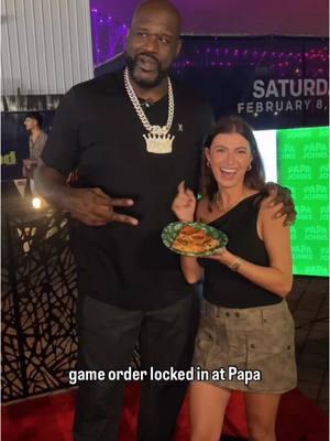 So blown away by @Papa Johns and the best big game party! Eating the Cajun Style Pizza with Shaq crossed off the bucket list ✅ #papajohnspartner #shaqsfunhouse #ad 