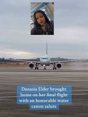 Hundreds of flight crews,  family and friends came to pay their respects today on Danasia’s final flight home. No matter what airline we work for, we consider eachother family. Fly high Danasia 🙏🏻❤️💙💛✈️ #danasiaelder #flight5342 #5342 #americanairlines #americaneagle #flightcrew #flightattendant #sad #restinpeace #watercanonsalute #airline #family #crew #finalflight 