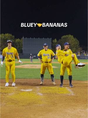 Bingo looks a bit taller here🤔 @Coach RAC @12_Gage26 @Tyler Gillum @Coach Viro  #bluey #springtraining #savannahbananas #MLB 