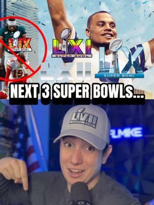 🚨SPOILERS Next 3 Super Bowls?! 👀 #SuperBowl #superbowllogo #nfl #nflfootball #nflconspiracy #sports #nflmemes #nflmike 