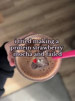 I tried making a protein strawberry mocha…fail overall 4/10. flavor wasn’t it, I had to add creamer to make it bearable! #fyp #foryou #foryoupage #strawberrymocha #coffee #coffeeathome #mocha #coffee #coffeetiktok #coffeelover #coffeetalk #athomecoffee #valentinescoffee