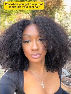 When you get a wig that looks like your real hair👋💓 #trending #easyhairstyles #fypage #afrocurly #naturalhairtiktok #fyp #wiginstallation #gluelesswig 