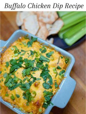 High-Protein Buffalo Chicken Dip Recipe🍗🧀🔥  A creamy, cheesy classic made a bit lighter without sacrificing flavor How To Make It Ingredients: * 2 cups shredded rotisserie chicken * 1 cup plain Greek yogurt * ½ cup shredded cheddar cheese * ¼ cup crumbled blue cheese (optional) * ⅓ cup hot sauce (must use Frank’s Red Hot) * 1 teaspoon garlic powder * ½ teaspoon onion powder * Garnish: Chopped green onions, chopped cilantro & extra blue cheese Instructions: 1️⃣ Preheat oven to 375°F. 2️⃣ Mix all ingredients in a bowl, then transfer to a lightly greased oven-safe dish. 3️⃣ Bake for 15-20 minutes until bubbly and golden. 4️⃣ Serve with celery sticks, bell pepper slices, mini peppers, or low-carb tortilla chips. 💡 Why It Works: It’s high in protein, super creamy, and a game-day staple made healthier! #gamedaysnacks #gameday #buffalochickendip #easybuffalochickendip #easyhealthysnacks #20minuterecipes #ketosnackrecipe #buffalochickendiprecipe