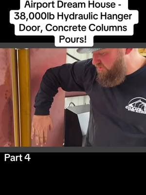 Airport Dream House - 38,000lb Hydraulic Hanger Door, Concrete Columns Pours! Part 4 #airport #dream #house #hydraulic #hanger #concrete #door #colums #pours #foryou #fyp #cleetusmcfarland 