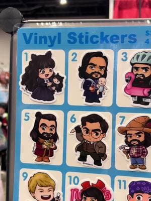 I found the cutest what we do in the shadows stickers 🖤😭 #megacon #megaconorlando #whatwedointheshadows #lazlocravensworth #nadjaofantipaxos #nandortherelentless #guillermo #colinrobinson #whatwedointheshadowsmerch 