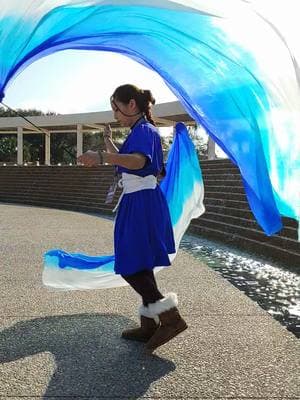 More takes from day 1. Nobody tell me to smile the sun was beaming!! haha #kataracosplay #kataraavatar #avatarthelastairbender #animecorpuschristi #watergardenscorpuschristi 