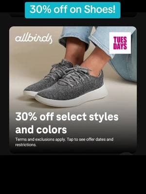 #greenscreen 30% off on shoes! #savemoney #couponaddict #couponcommunity #bayareadeals @T-Mobile @T-Mobile Tuesdays @Allbirds 